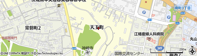 茨城県水戸市天王町周辺の地図