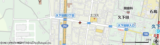 栃木県真岡市久下田西周辺の地図