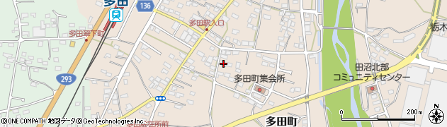 栃木県佐野市多田町900周辺の地図