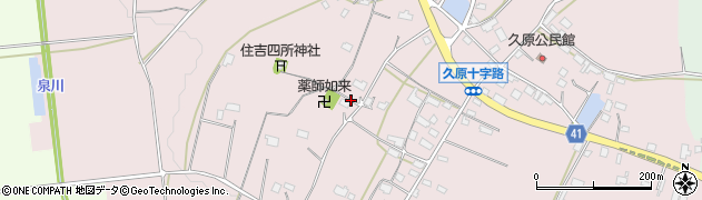 茨城県桜川市久原周辺の地図