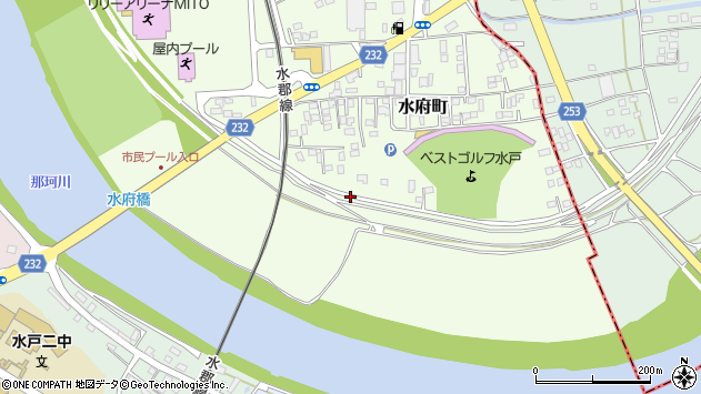 〒310-0005 茨城県水戸市水府町の地図