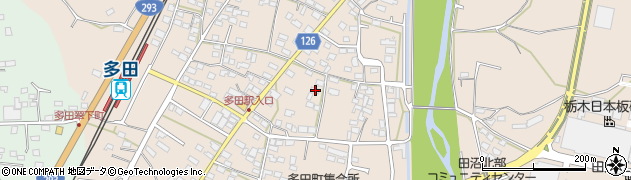栃木県佐野市多田町790周辺の地図