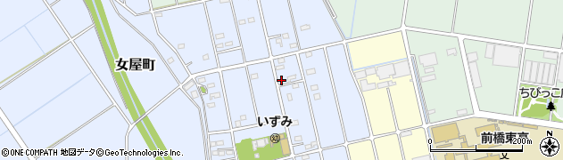 群馬県前橋市女屋町1089周辺の地図
