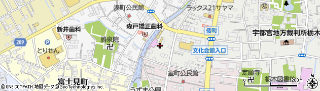 栃木県栃木市倭町2周辺の地図