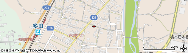 栃木県佐野市多田町927周辺の地図