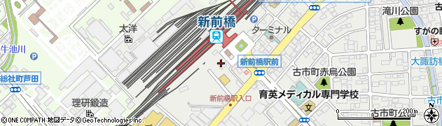 新前橋駅東自転車等駐車場周辺の地図
