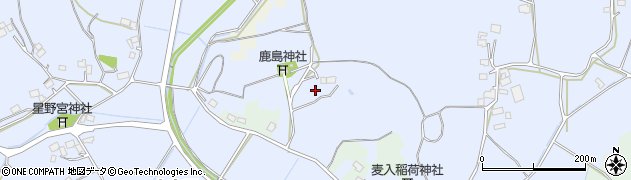 茨城県笠間市中市原周辺の地図