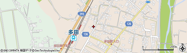 栃木県佐野市多田町1266周辺の地図