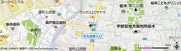 栃木県栃木市倭町周辺の地図