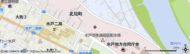 茨城県水戸市北見町周辺の地図