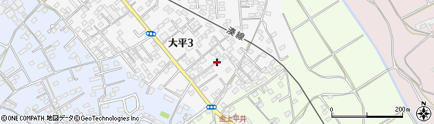 茨城県ひたちなか市大平3丁目周辺の地図