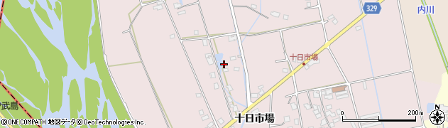 長野県池田町（北安曇郡）十日市場周辺の地図