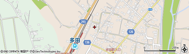 栃木県佐野市多田町1254周辺の地図