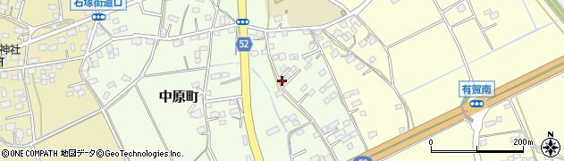 茨城県水戸市中原町周辺の地図
