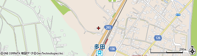 栃木県佐野市多田町1296周辺の地図