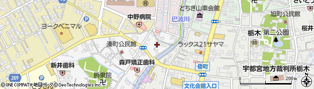 栃木県栃木市湊町12周辺の地図