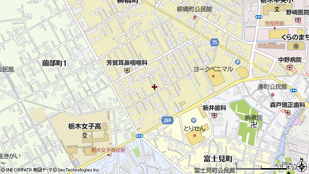 〒328-0052 栃木県栃木市祝町の地図