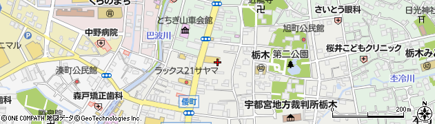 栃木県栃木市倭町13周辺の地図