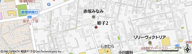 茨城県水戸市姫子2丁目周辺の地図