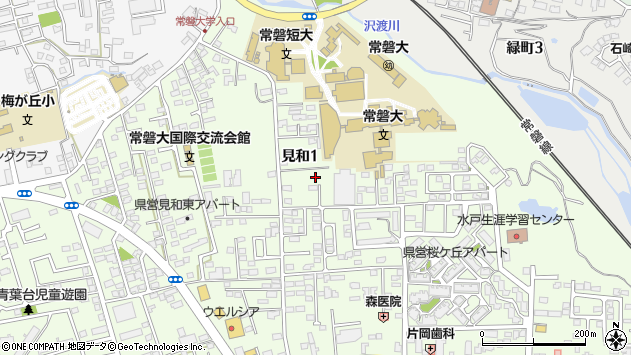 〒310-0911 茨城県水戸市見和の地図
