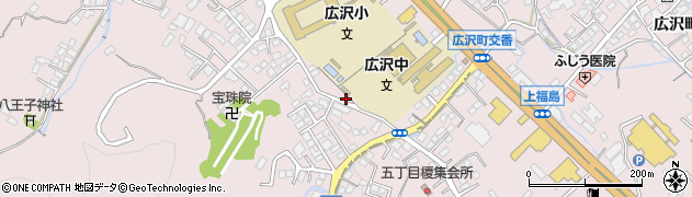 広沢中学校裏周辺の地図