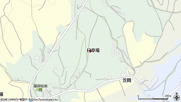 〒309-1612 茨城県笠間市日草場の地図