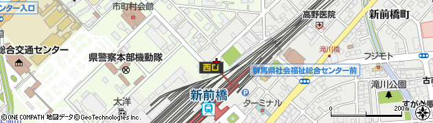 新前橋駅西口周辺の地図