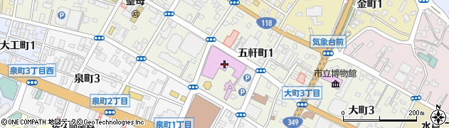 水戸芸術館演劇部門周辺の地図