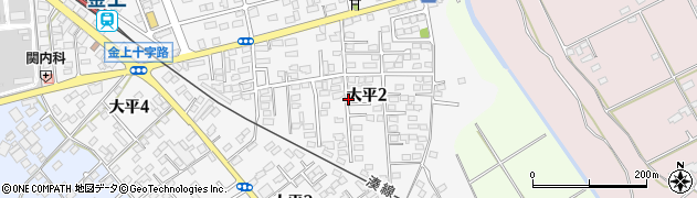 茨城県ひたちなか市大平2丁目周辺の地図