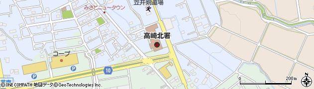 高崎北警察署周辺の地図