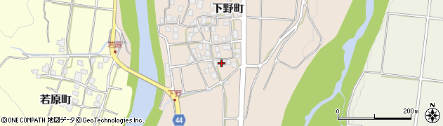 石川県白山市下野町ロ205周辺の地図