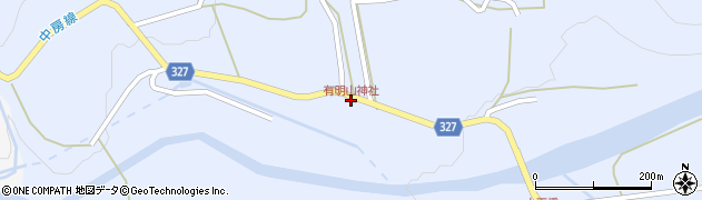 有明山神社周辺の地図