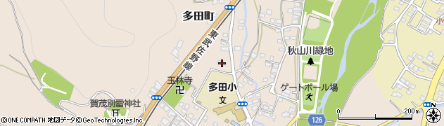 栃木県佐野市多田町1614周辺の地図