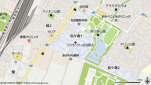 〒329-0411 栃木県下野市烏ケ森の地図