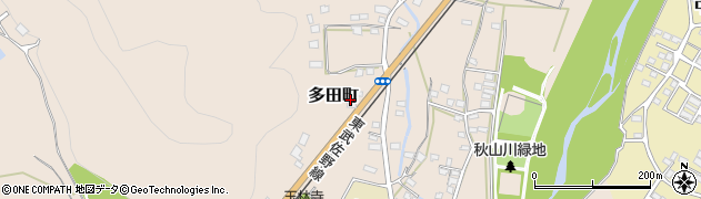 栃木県佐野市多田町1596周辺の地図