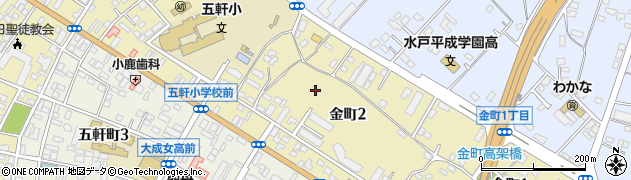 茨城県水戸市金町周辺の地図