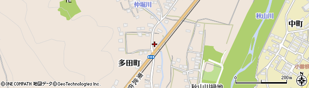 栃木県佐野市多田町1588周辺の地図