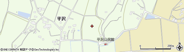 茨城県桜川市平沢周辺の地図