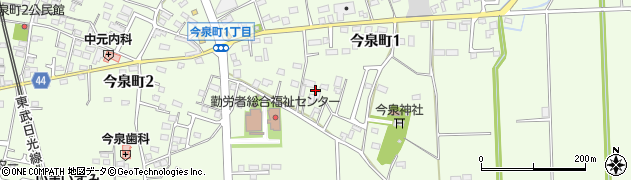 栃木県栃木市今泉町周辺の地図