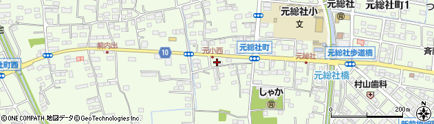 青柳菓匠　前橋元総社店周辺の地図