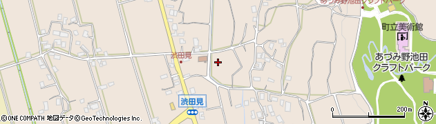 長野県池田町（北安曇郡）渋田見周辺の地図