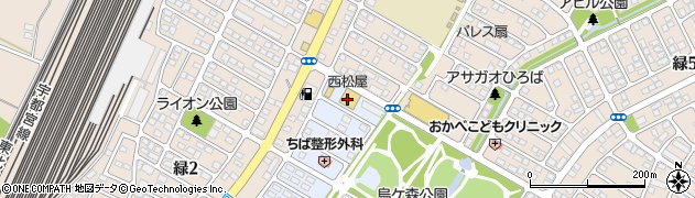 西松屋自治医大店周辺の地図