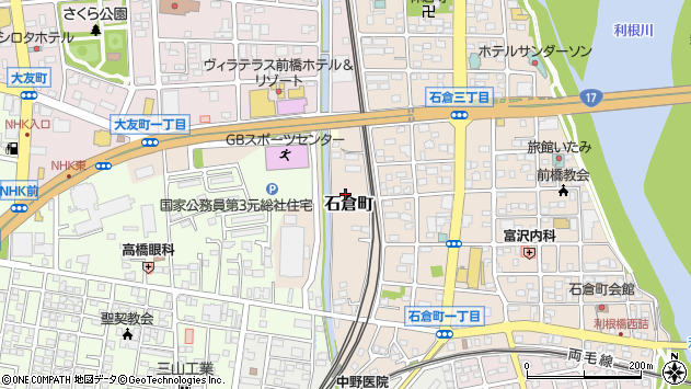 〒371-0841 群馬県前橋市石倉町の地図