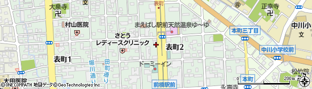 オリックスレンタカー前橋駅前店周辺の地図