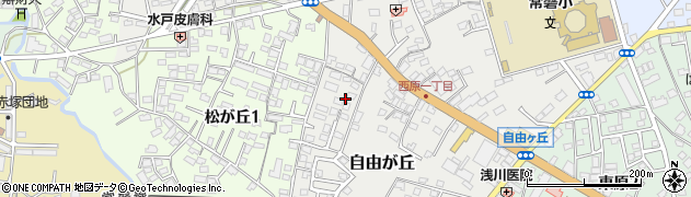 茨城県水戸市自由が丘5周辺の地図