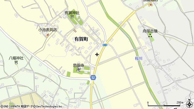 〒319-0304 茨城県水戸市有賀町の地図