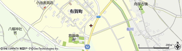 茨城県水戸市有賀町周辺の地図