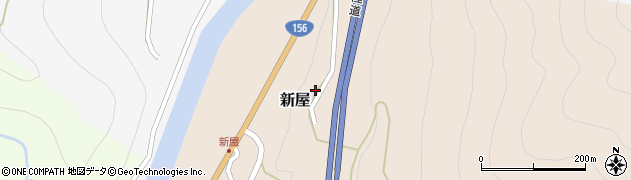 富山県南砺市新屋周辺の地図