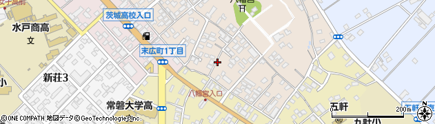 茨城県水戸市八幡町周辺の地図