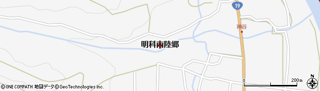 長野県安曇野市明科南陸郷周辺の地図